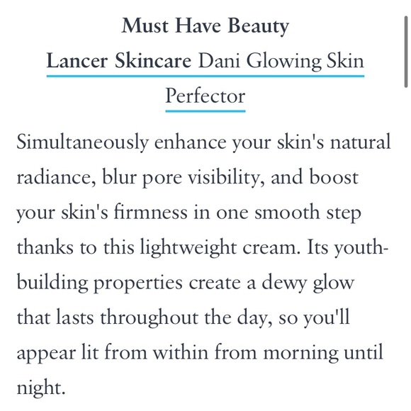 Lancer Skincare - Dani Glowing Skin Perfector - Picture 2 of 8